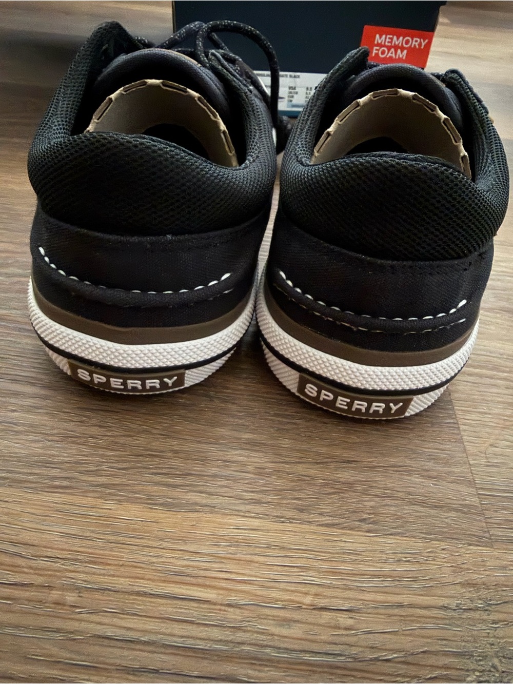 Sperry Men's Black Canvas Low-Top Lace-Up Sneakers - Picture 2 of 6